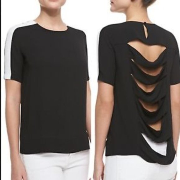 BCBG MaxAzria Elloyn Cutout Blouse - Picture 1 of 6